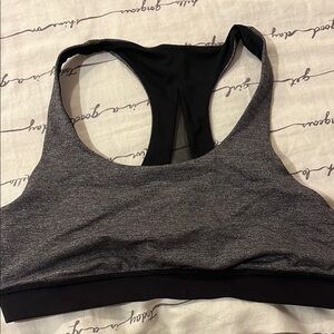 Gray Racerback Sports Bra
